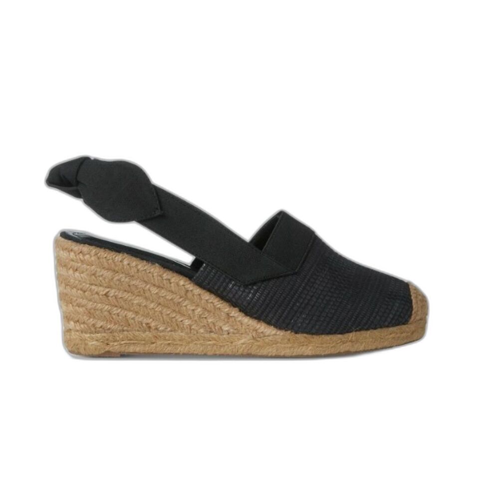 NEW Lauren by Ralph Lauren Sz 8.5  Helma Espadrille Wedge Shoe, Black W/BOX